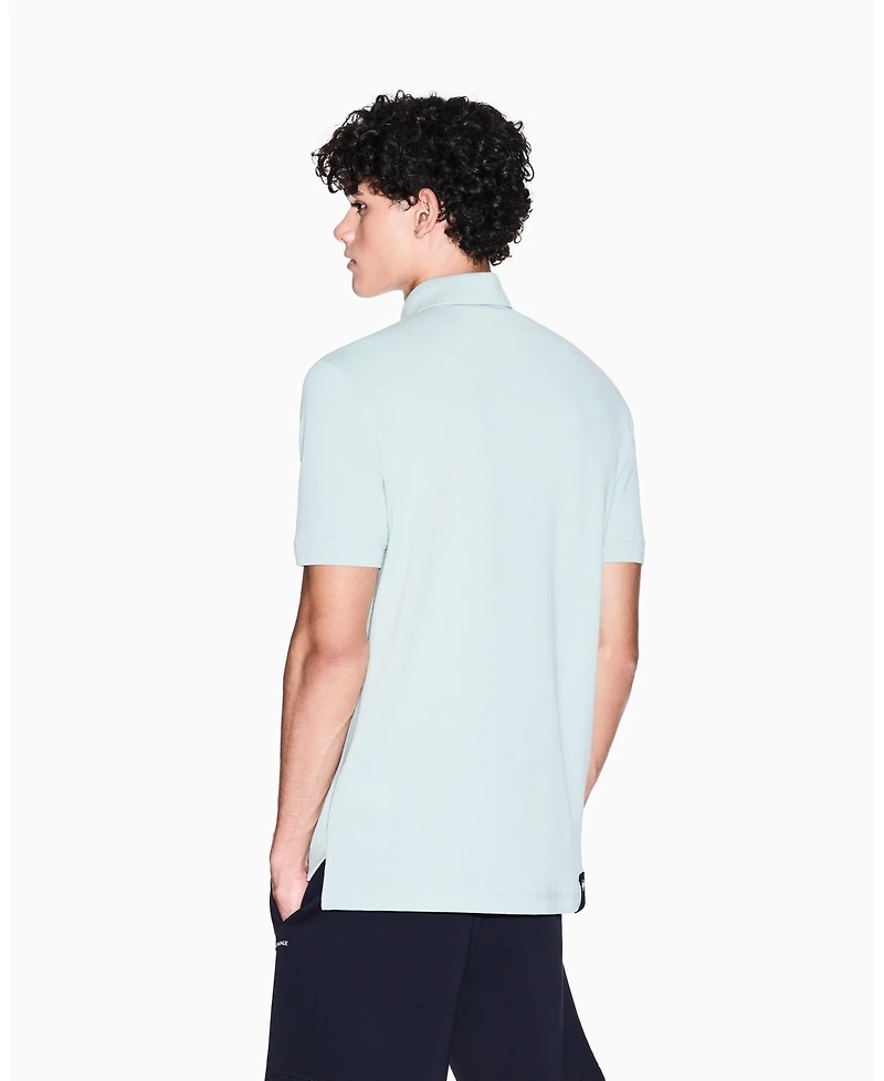 A|X Armani Exchange Men's Pique with Pocket Graphic Polo Shirt