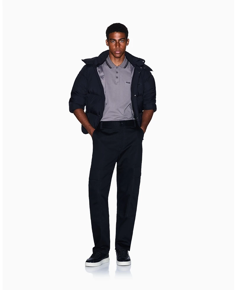 A|X Armani Exchange Men's Cozy Lab Pique with Collar Tipping Polo Shirt
