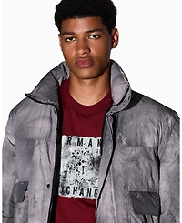 A|X Armani Exchange Men's Grid Box Splatter Graphic T-Shirt