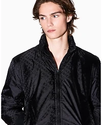 A|X Armani Exchange Men's Jacquard Allover Logo Hooded Jacket