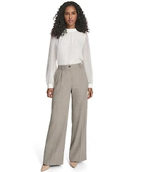 Calvin Klein Petite Novelty Pleated Wide Leg Pants