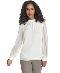 Calvin Klein Women's Textured Long Sleeve Top