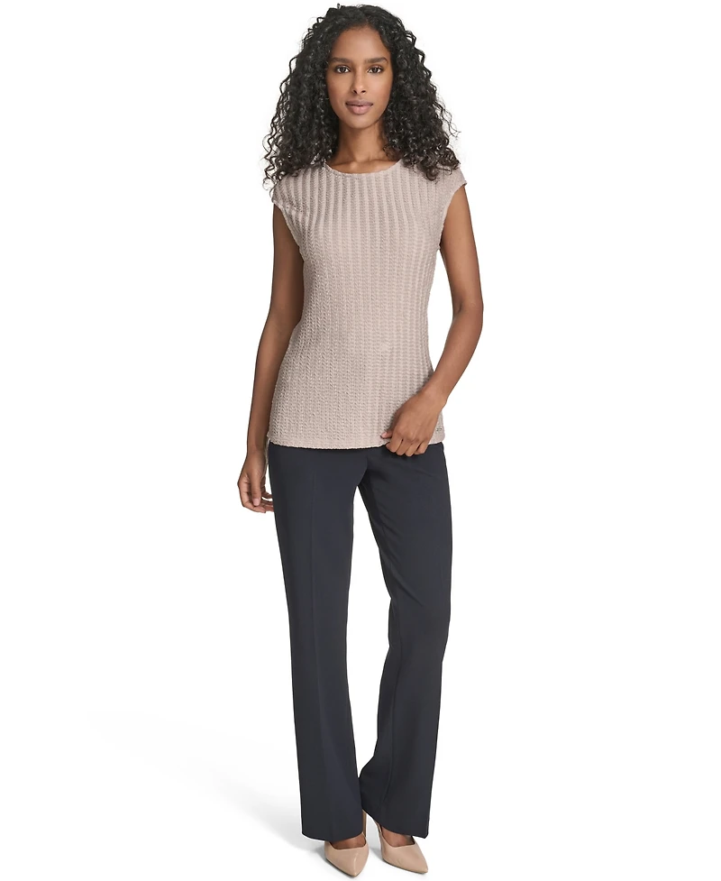 Calvin Klein Women's Textured Cap Sleeve Top
