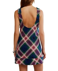 Free People Women's Carven Plaid Mini Sleeveless Dress