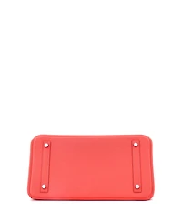 Pre-Owned Hermes Birkin Handbag Red Epsom with Palladium Hardware