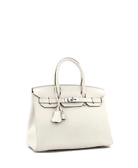 Pre-Owned Hermes Birkin Handbag Light Togo with Palladium Hardware