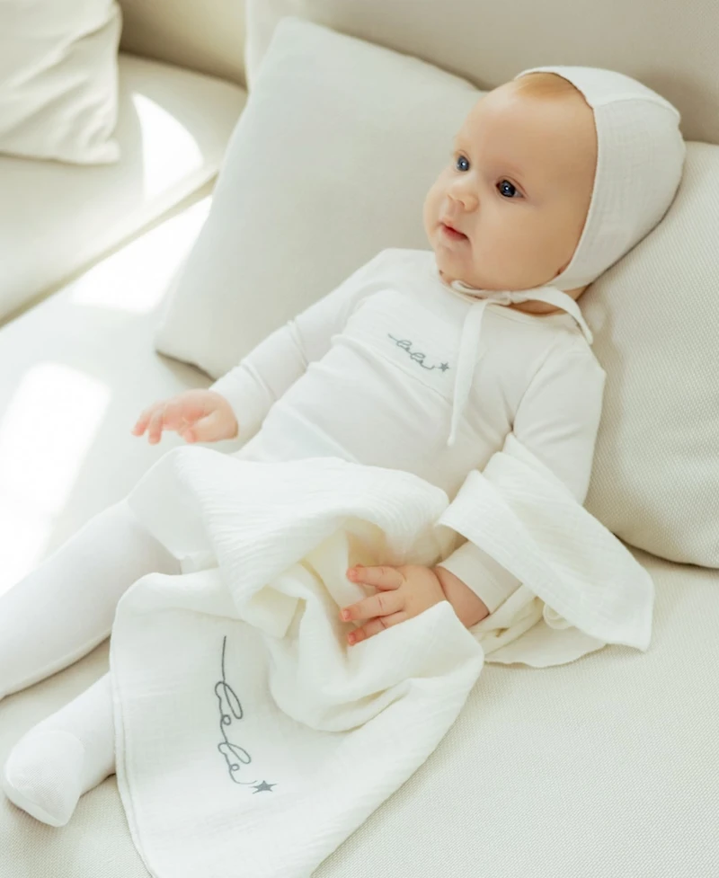 NoggiWear Baby Muslin Patch Cotton Layette Footie