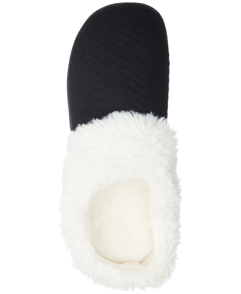 Isotoner Signature Women's Quilted Chevron Velour Slippers