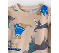 Carter's Boys Toddler 2T-5T 2-Piece Dog Print Snug Fit Top and Pants Pajama Set
