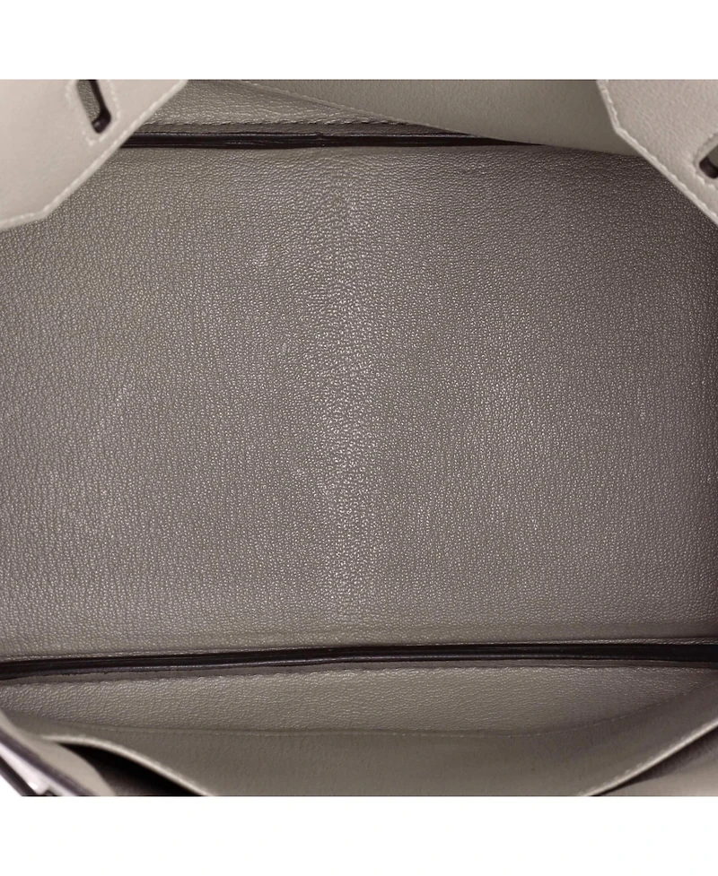 Pre-Owned Hermes Birkin 30 Handbag Grey Novillo with Palladium Hardware