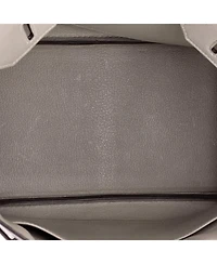 Pre-Owned Hermes Birkin 30 Handbag Grey Novillo with Palladium Hardware
