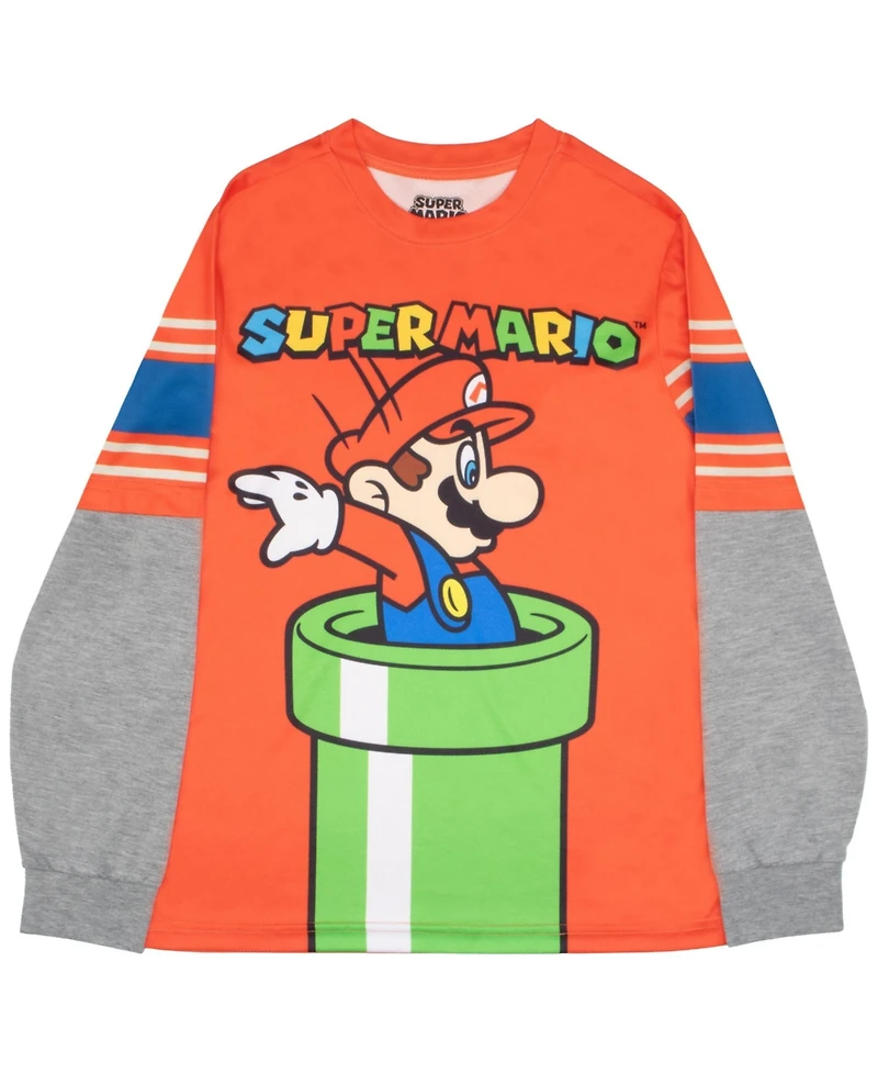 Mario Boys Super 2-Piece Long Sleeve T-Shirt and Jogger Pants Set