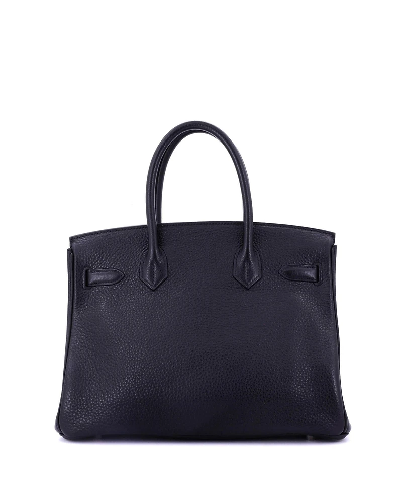 Pre-Owned Hermes Birkin Handbag Clemence with Palladium Hardware