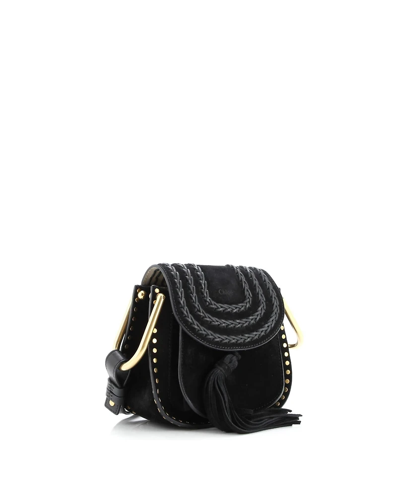 Pre-Owned Chloe Mini Hudson Handbag Whipstitch Suede