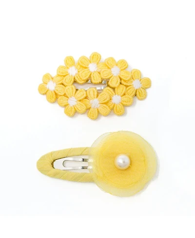 Puttisu Girls 2pc Hair Clip Set - Tulle Bloom Petals