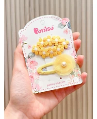 Puttisu Girls 2pc Hair Clip Set - Tulle Bloom Petals