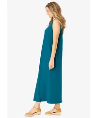 Woman Within Women's Plus Size Sleeveless Scoopneck Dress