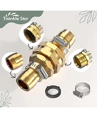 Twinkle Star Garden Hose Repair Connector Kit Male and Female 3-Pack