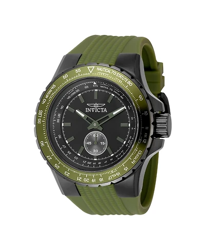 Invicta Men's Aviator Quartz Multifunction Black Dial Watch