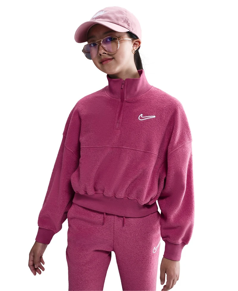 Nike Girls 7-16 Long Sleeves Fleece Top