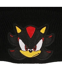 Sonic the Hedgehog Men's Shadow Embroidery Acrylic Knit Standard Cuff Beanie