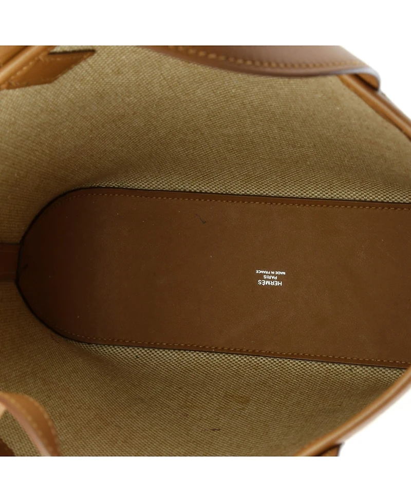 Pre-Owned Hermes 27 Cabas H en Biais Tote Canvas with Leather