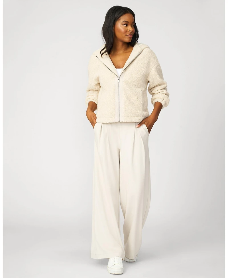 Cable & Gauge Women's Cozy Sherpa Zip Hoodie