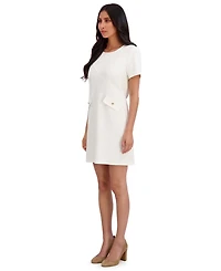London Times Women's Short-Sleeve Mini Dress