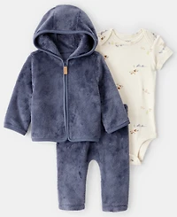 Carter's Baby Boys 3-Piece Long-Sleeve Jacket, Bodysuit and Pants Set