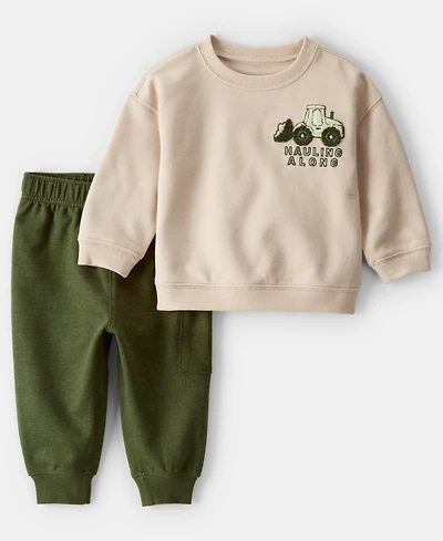 Carter's Baby Boys 2-Piece Construction Long-Sleeve Sweatshirt and Pants Set