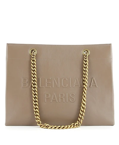 Pre-Owned Balenciaga Medium Duty Free Chain Tote Leather
