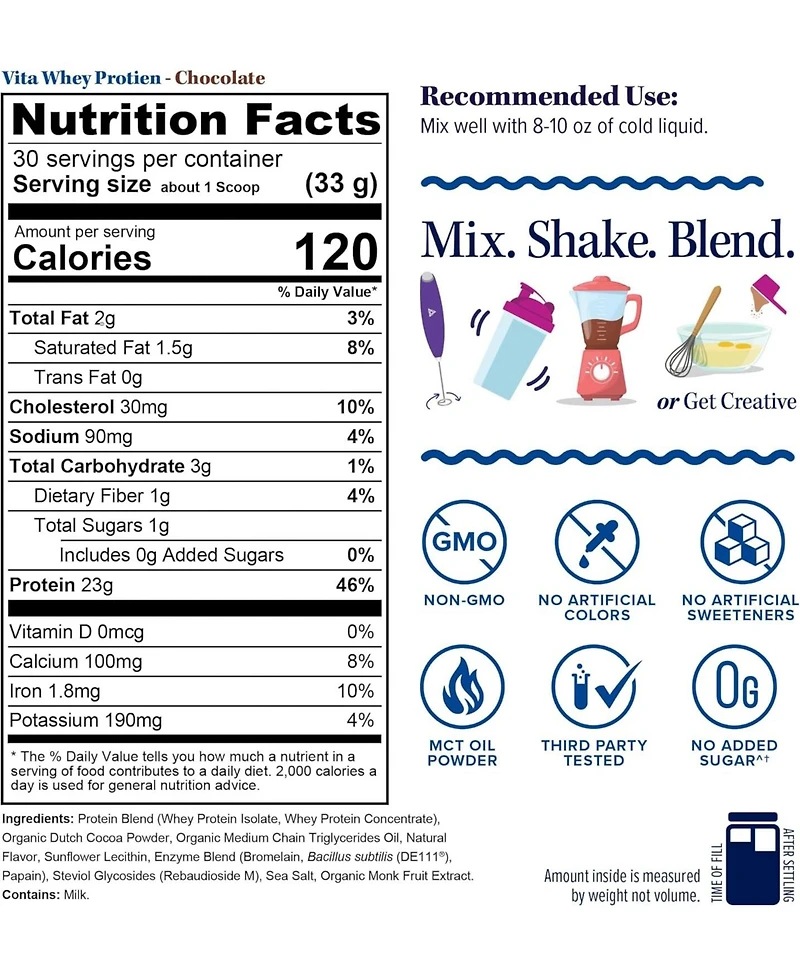 Vita Whey, Chocolate, 990gm