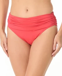 Carmen Marc Valvo Women's Shirred-Waist Bikini Bottoms