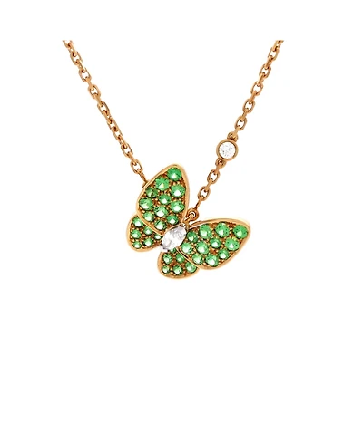 Pre-Owned Van Cleef & Arpels Two Butterfly Pendant Necklace