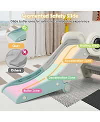 Gymax Folding Freestanding Toddler Slide for Toddlers Age 18+ Months w/ Climber Indoor