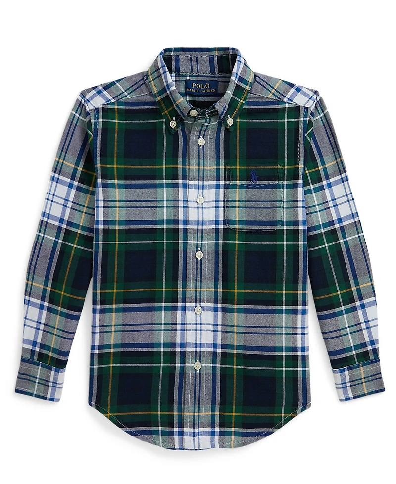 Polo Ralph Lauren Boys 2-7 Plaid Cotton Oxford Shirt