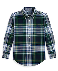 Polo Ralph Lauren Boys 2-7 Plaid Cotton Oxford Shirt
