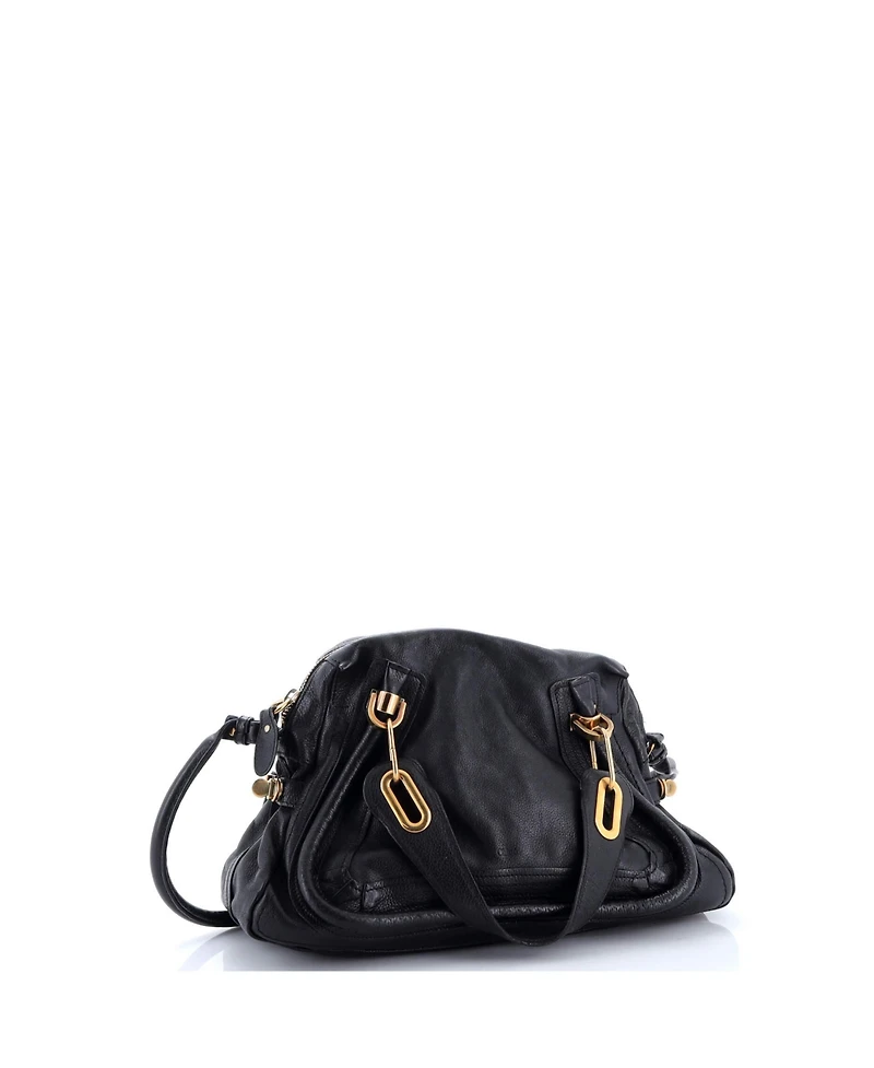 Pre-Owned Chloe Medium Paraty Top Handle Bag Leather