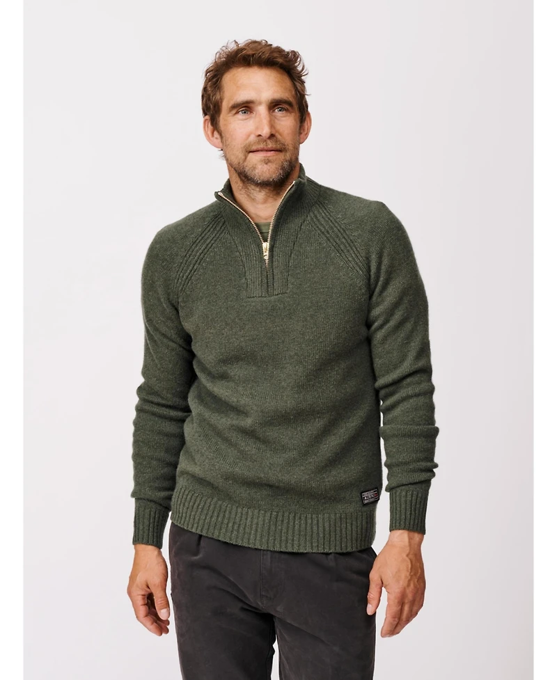 Aubin Men's Pelham Zip Neck Sweater