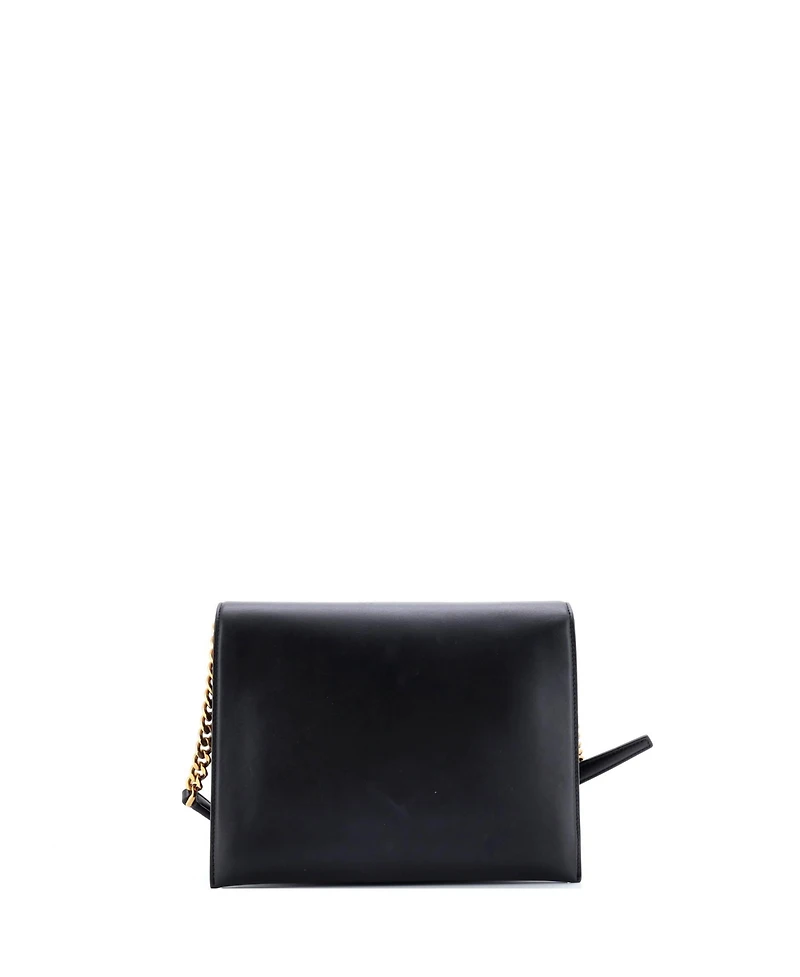 Pre-Owned Salvatore Ferragamo Medium Trifolio Flap Bag Leather
