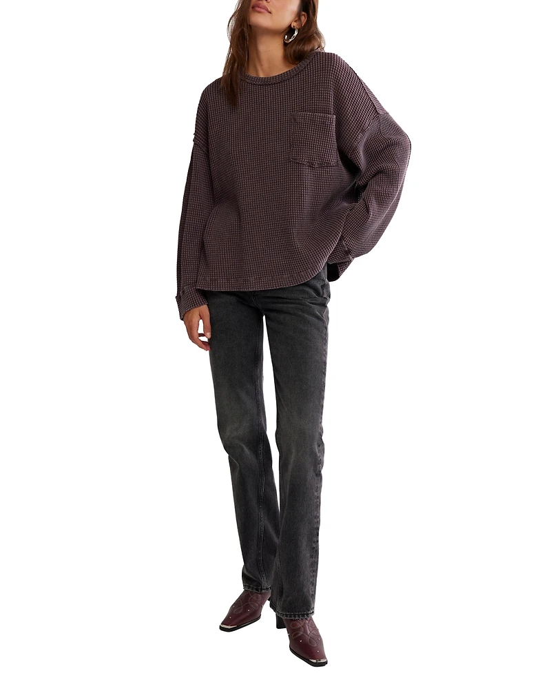 Free People Women's Dawson Pocket Oversized Pull-On Top