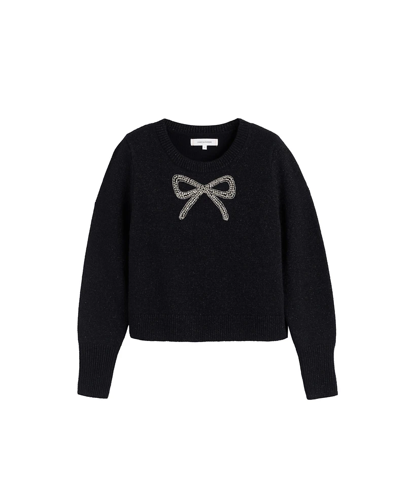 Chinti & Parker Women's Laura Whitmore Embellished Bow Sweater