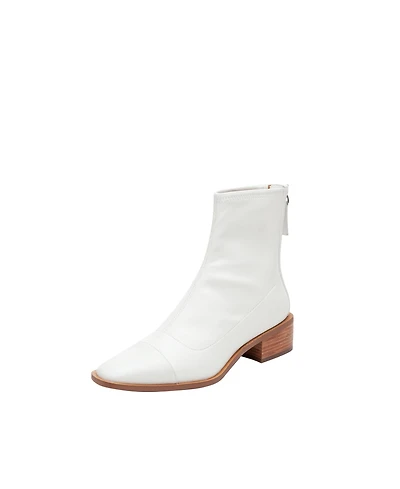 Linea Paolo Venata | Mod Pointy Toe Stacked Heel Booties