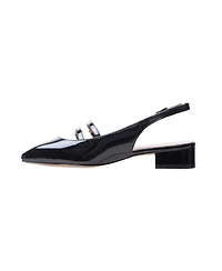 Linea Paolo Cassian | Low Block Heel Double Strap Mary Jane Slingback