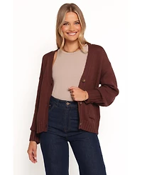Petal and Pup Eden Button Front Cardigan - Brown