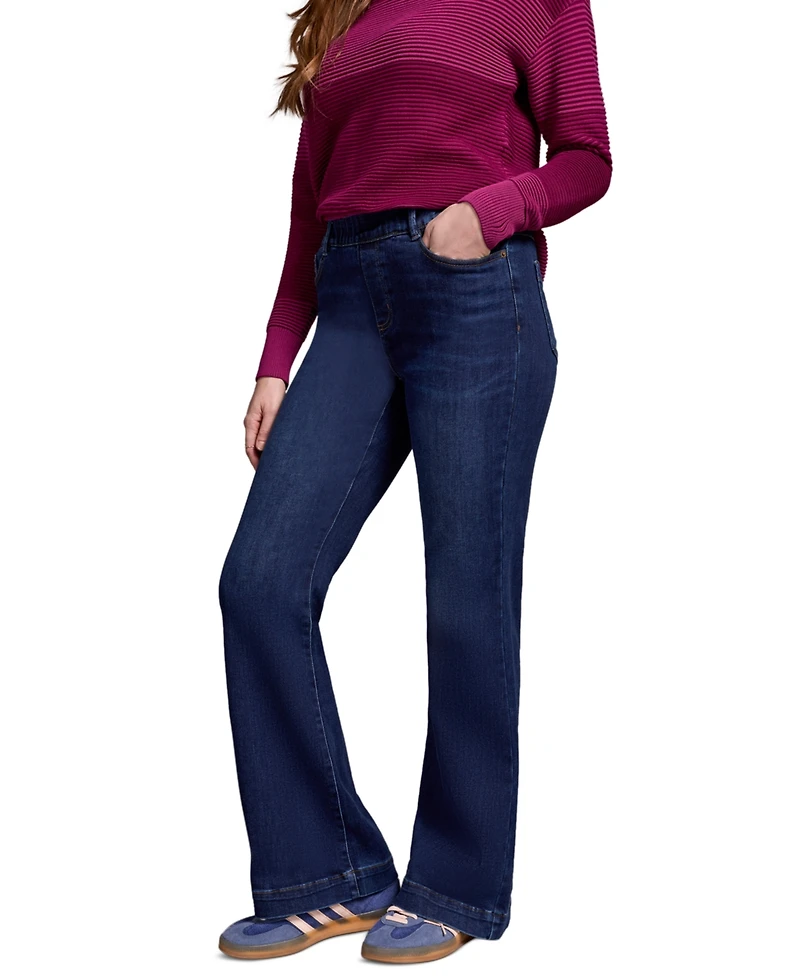 Tribal Women's Audrey Boundless Stretch Denim Pull-On Flare Jeans