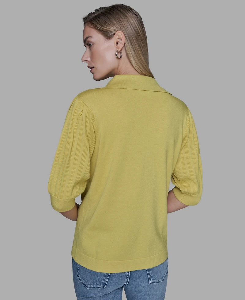 Karl Lagerfeld Paris Women's V-Neck Top