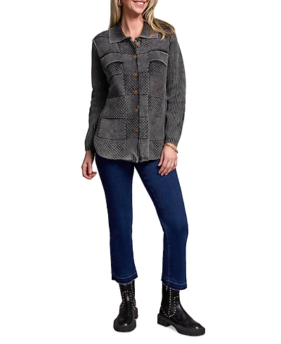 Tribal Women's Special Wash Collared Sweater