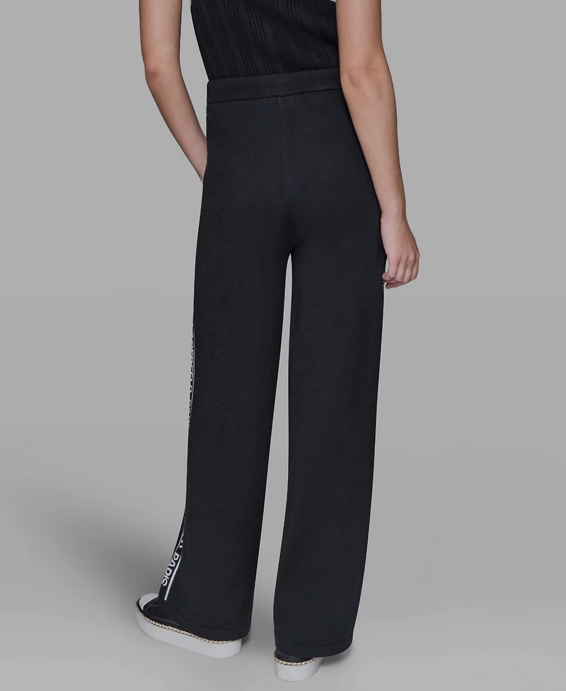 Karl Lagerfeld Paris Women's Logo Detail Pants