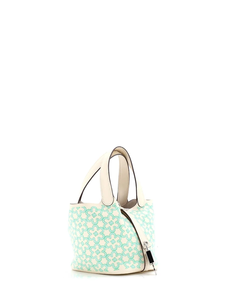 Pre-Owned Hermes Micro Picotin Lock Bag Lucky Daisy Printed Swift